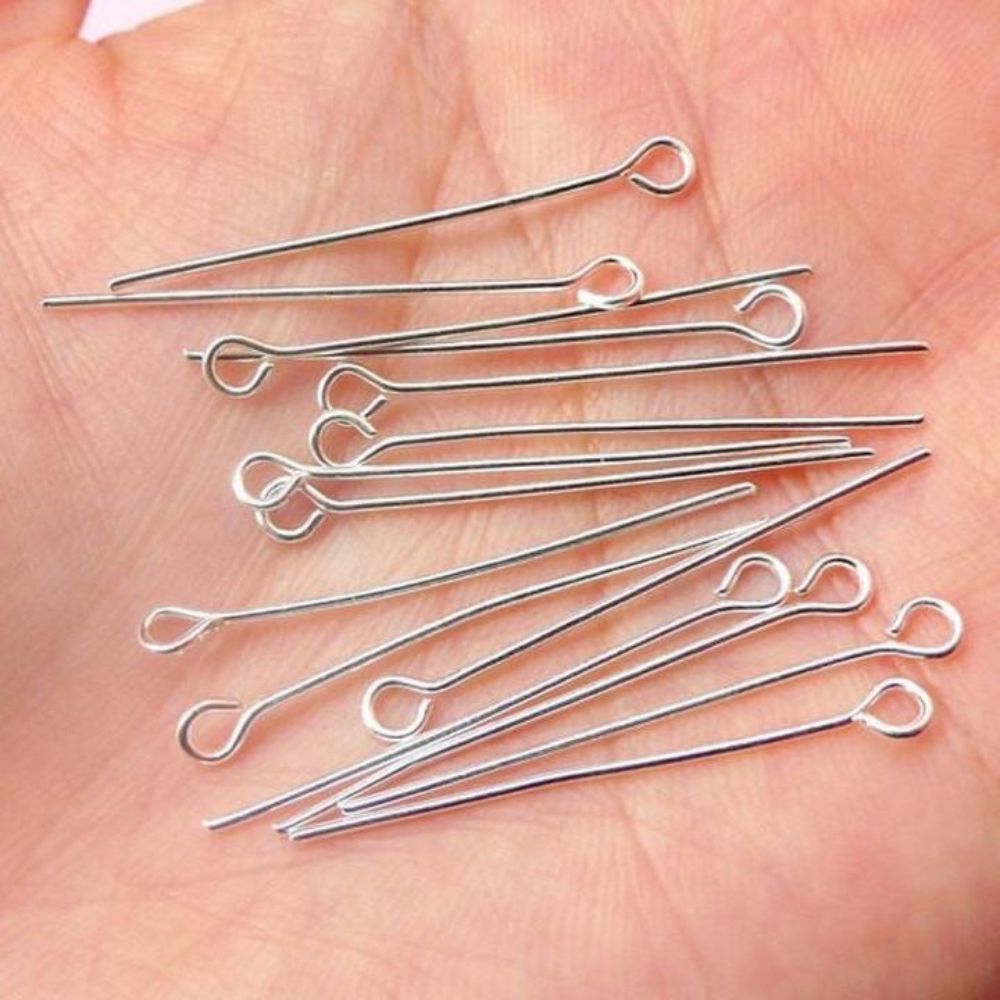 Eye Pin Silver Eye Head Pins All Size