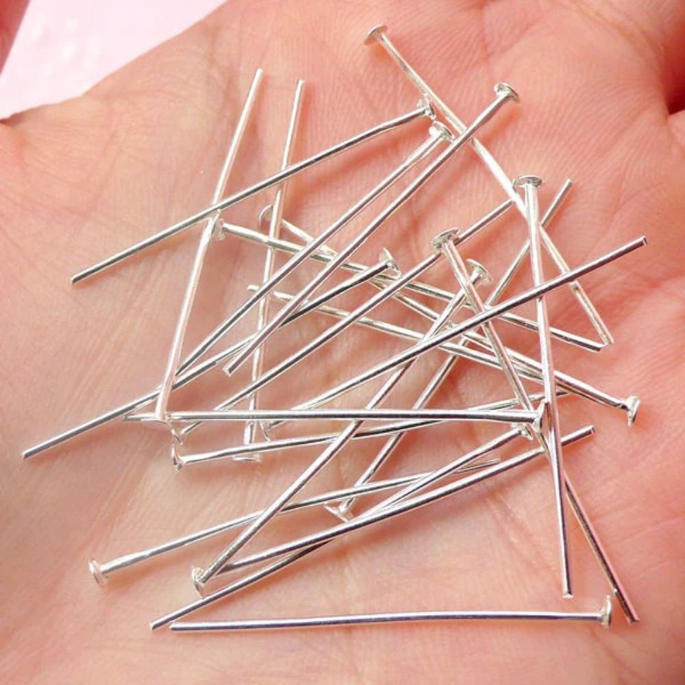 Flat Head Pin Silver Pins All Size