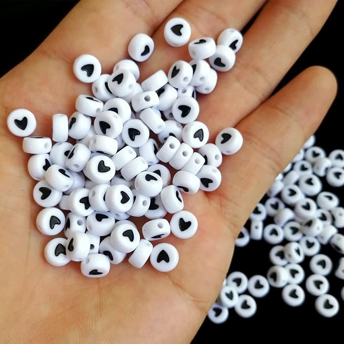 Black Heart Beads Mini 0.6 mm For Jewlery Making