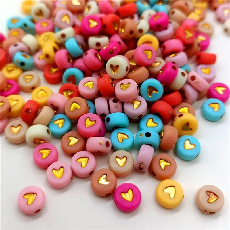 Golden Heart Multicolor Beads Mini 0.6 mm For Jewlery Making