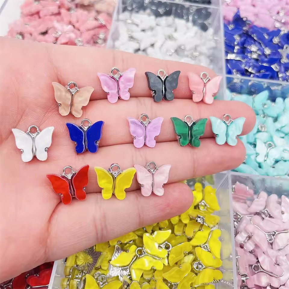 Butterfly Charms Acrylic Enamel 