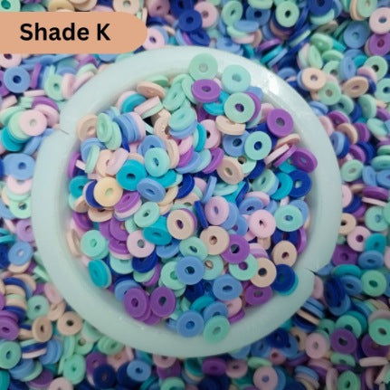 Clay Ring Shaded Beads In Grams