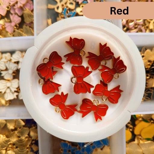 Bow Charms Enamel Design 2