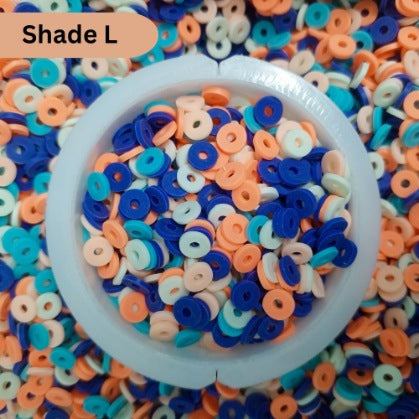 Clay Ring Shaded Beads In Grams
