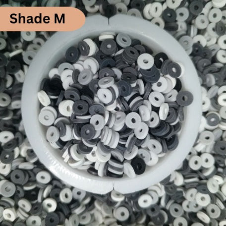 Clay Ring Shaded Beads In Grams