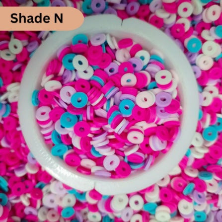 Clay Ring Shaded Beads In Grams