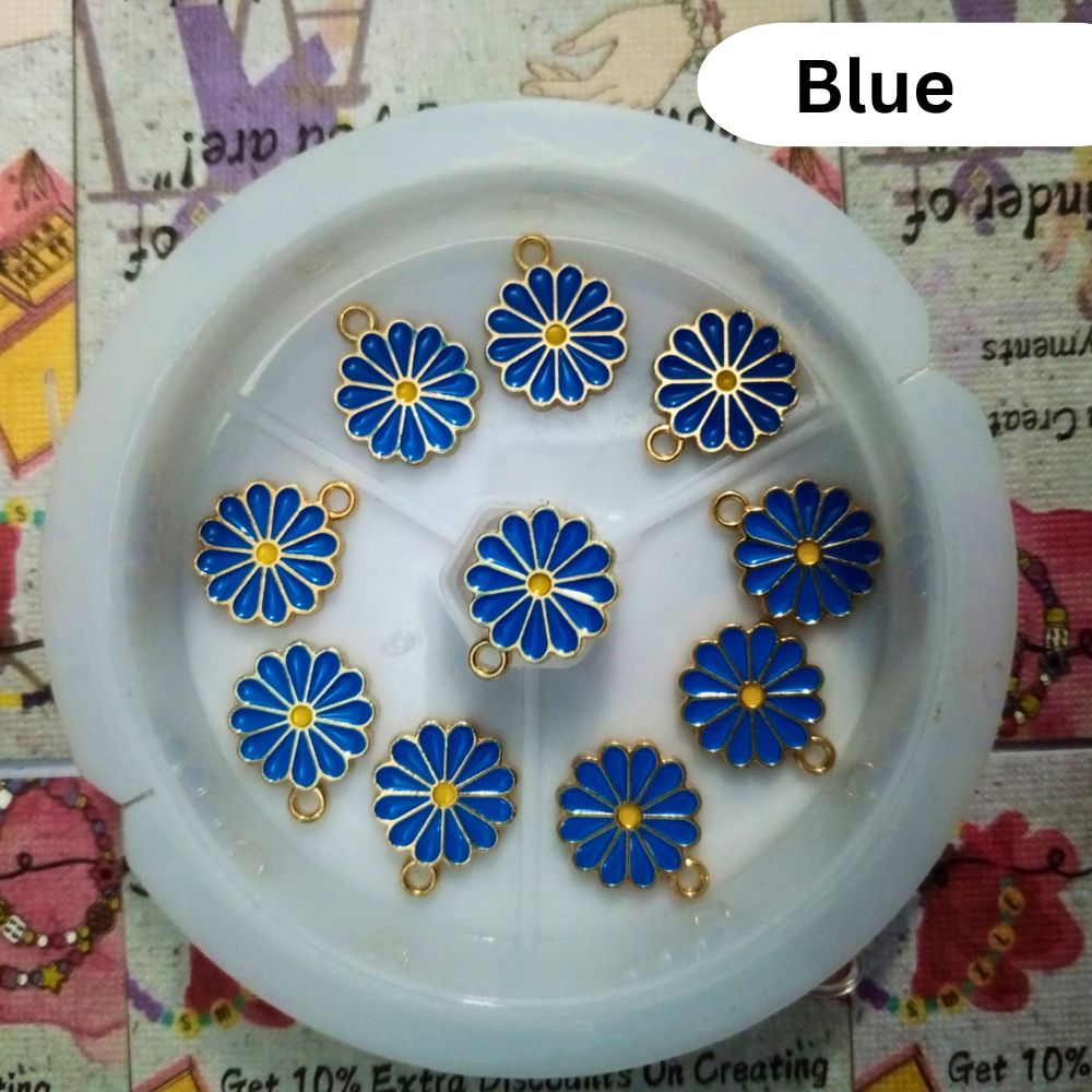Mini Daisy  Enamel Charms Size 1.5cm