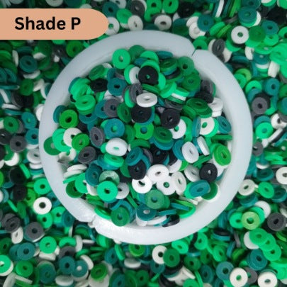 Clay Ring Shaded Beads In Grams