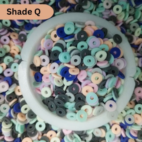 Clay Ring Shaded Beads In Grams