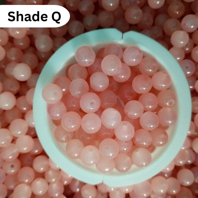 Simple Glass Beads 8mm For Bracelet Making - Single Color