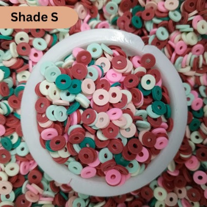 Clay Ring Shaded Beads In Grams