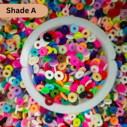 Clay Ring Shaded Beads In Grams