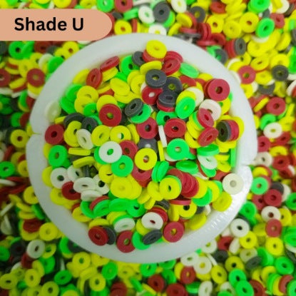 Clay Ring Shaded Beads In Grams