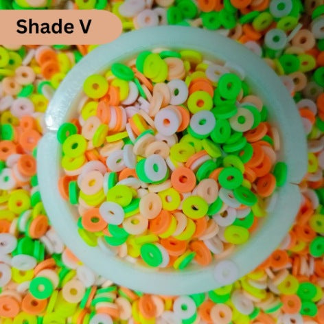 Clay Ring Shaded Beads In Grams