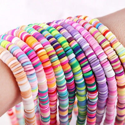 Clay Ring Shaded Beads In Grams