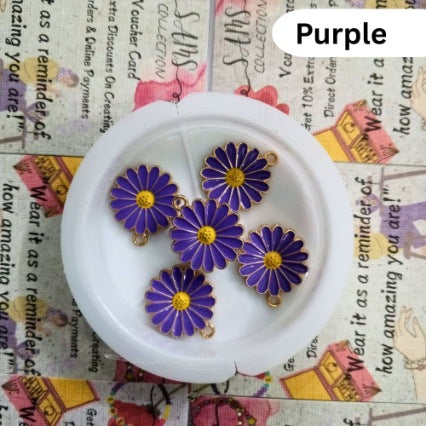Daisy Enamel Charms 1 Inch Size