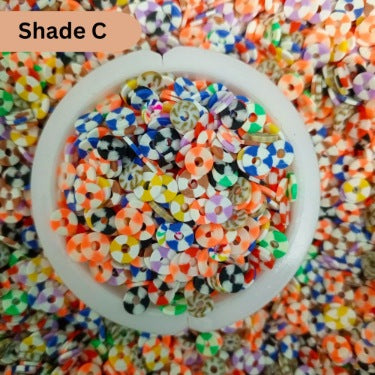 Clay Ring Shaded Beads In Grams