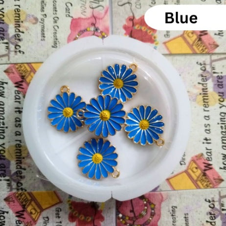 Daisy Enamel Charms 1 Inch Size