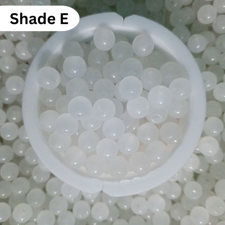 Simple Glass Beads 8mm For Bracelet Making - Single Color
