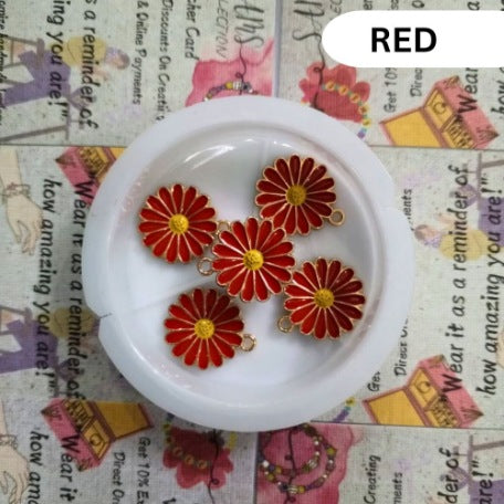 Daisy Enamel Charms 1 Inch Size