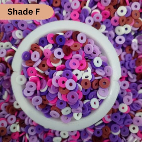 Clay Ring Shaded Beads In Grams