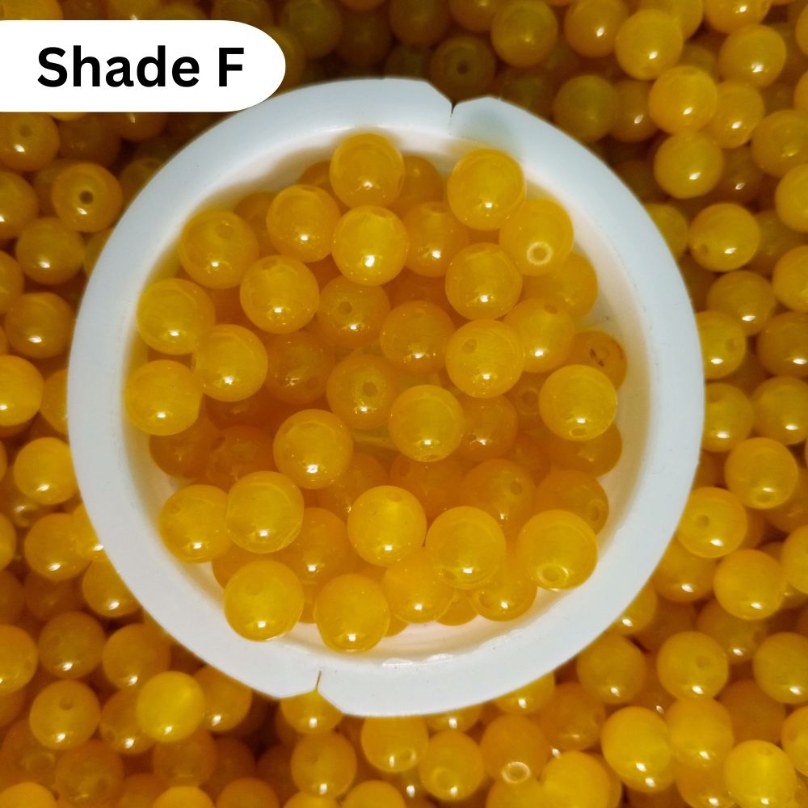 Simple Glass Beads 8mm For Bracelet Making - Single Color