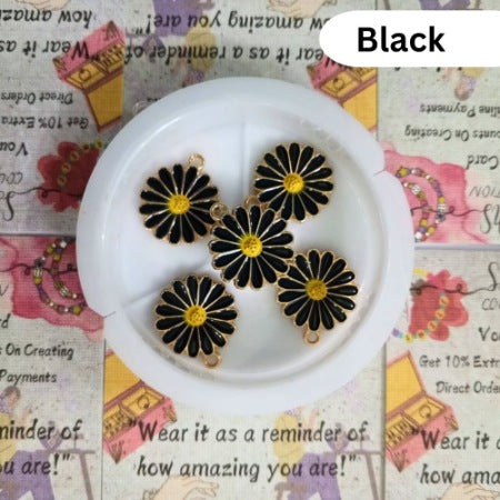 Daisy Enamel Charms 1 Inch Size