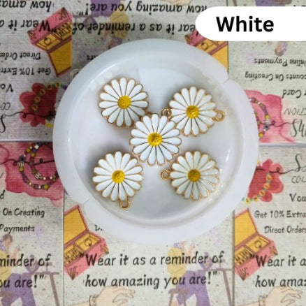 Daisy Enamel Charms 1 Inch Size