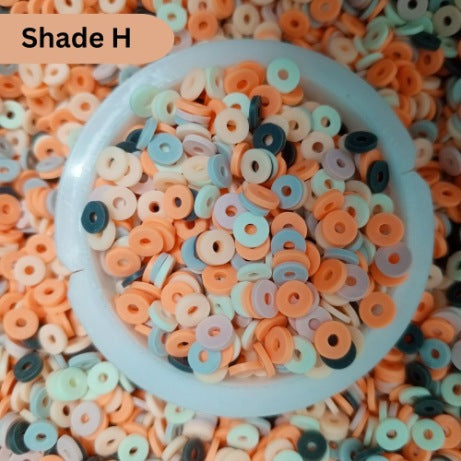 Clay Ring Shaded Beads In Grams