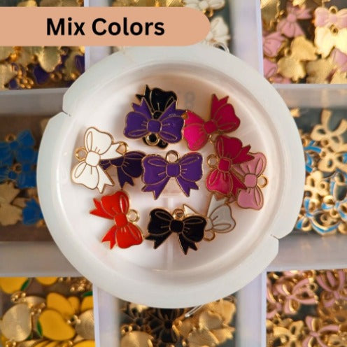 Bow Charms Enamel Design 2