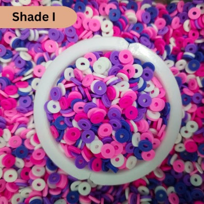 Clay Ring Shaded Beads In Grams