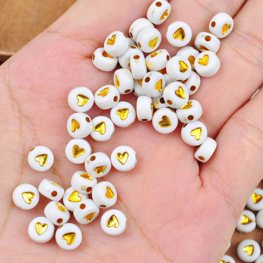 Golden Heart Beads Mini 0.6 mm For Jewlery Making