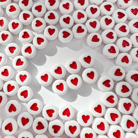 Red Heart Beads Mini 0.6 mm For Jewlery Making
