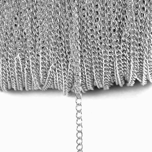 Silver Link Chain (china) For Jewlery Making in Yards