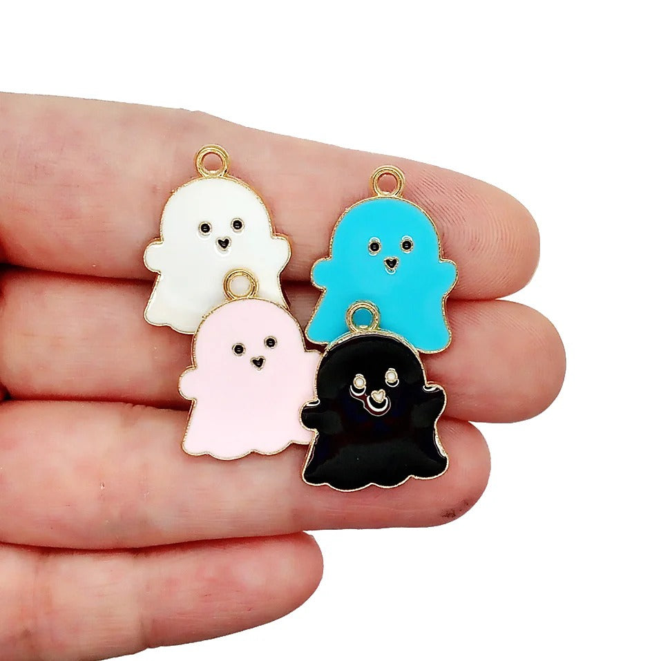 Ghost Enamel Charms