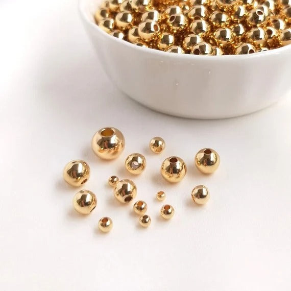 Metal Spacers Golden, Metal Balls Beads Golden